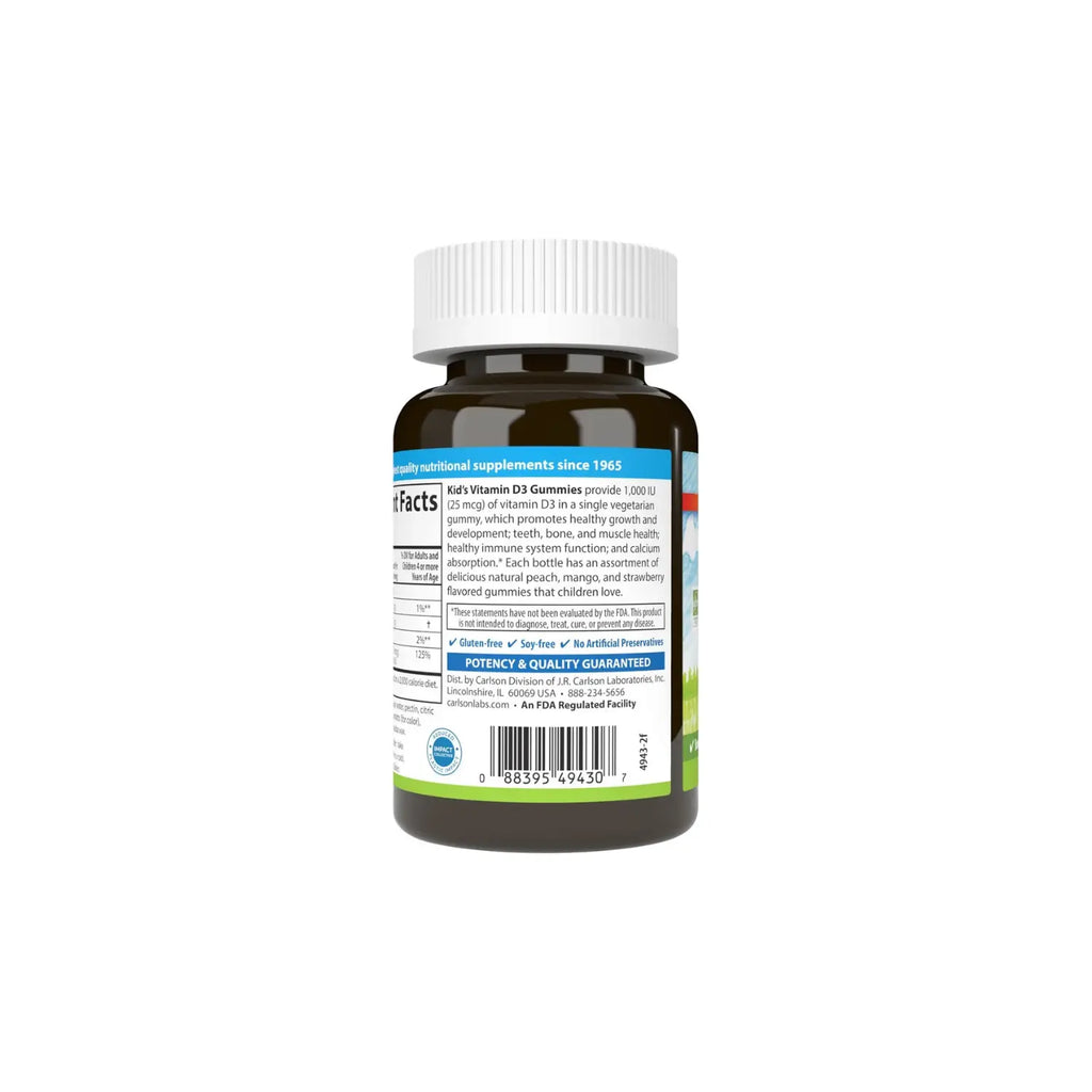 CARLSON LABS KID'S VITAMINA D3 1000 UI, 60 GOMITAS SFN