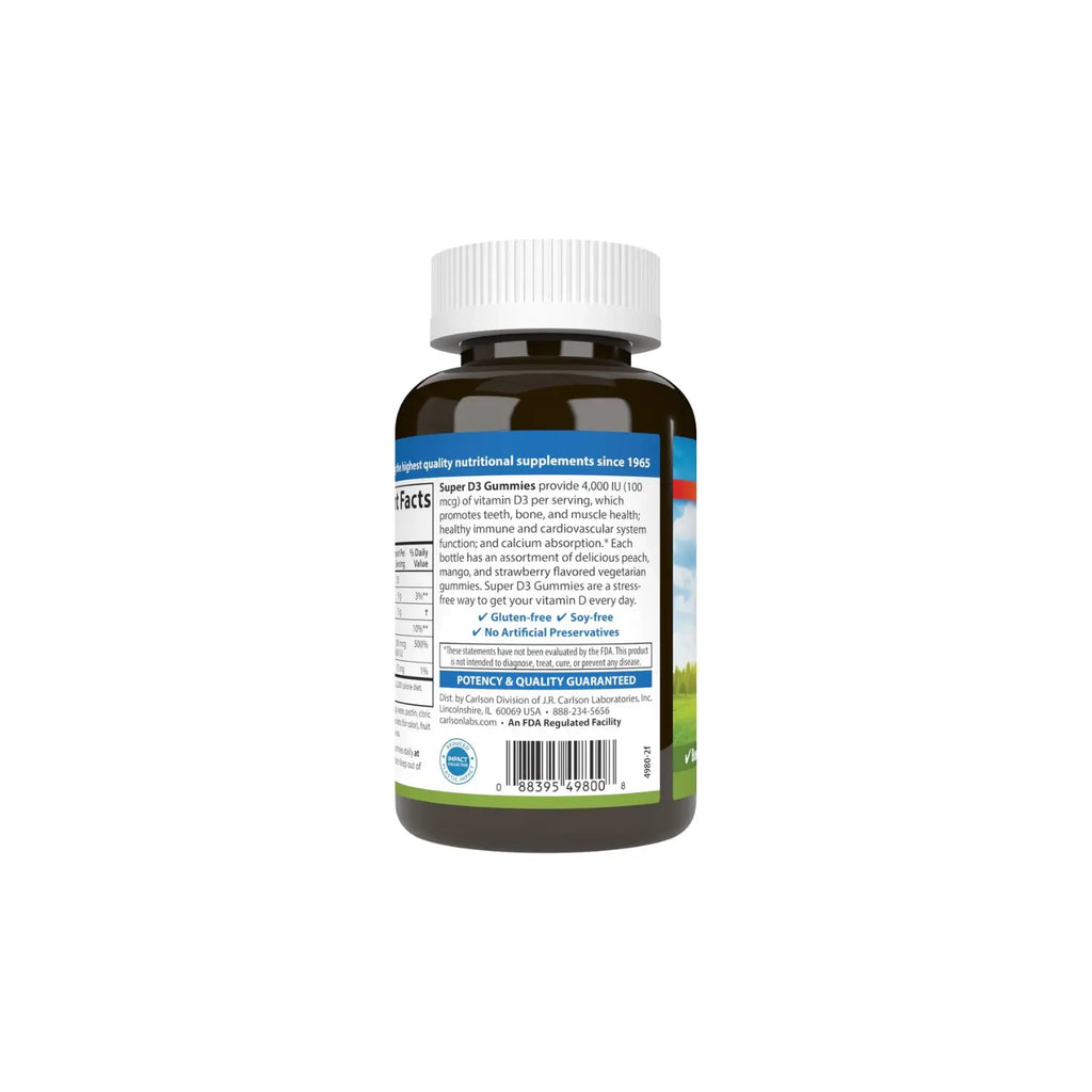 CARLSON LABS SUPER D3 100MCG 120 GOMITAS SFN
