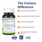 CARLSON LABS KID'S HIERRO 15 MG, 60 TABS MASTICABLES SFN