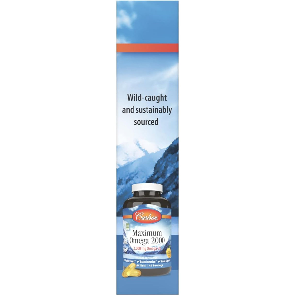 Carlson Labs Maximum Omega 2000 2000 mg Grab + Go 30 Cápsulas Blandas