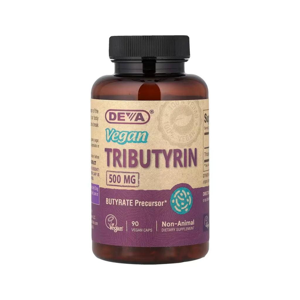 Deva Nutrition Vegan Tributyrin - 500 mg Con 90 Capsulas Veganas