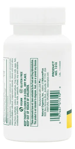 Natures Plus Super B-50 Complex | 60 Cápsulas Vegetarianas | Complejo B | Energía y Sistema Nervioso | Suplemento Alimenticio
