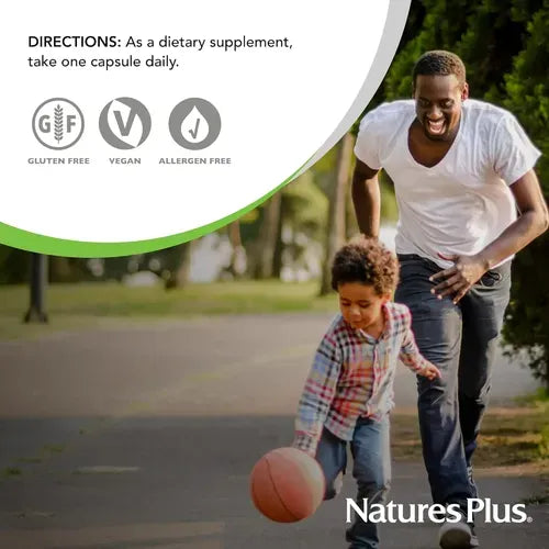 Natures Plus Super B-50 Complex | 60 Cápsulas Vegetarianas | Complejo B | Energía y Sistema Nervioso | Suplemento Alimenticio