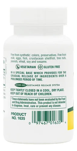 Natures Plus Vitamina B2 250 mg | 60 Tabletas | Riboflavina de Liberación Prolongada | Energía y Sistema Nervioso | Suplemento Alimenticio