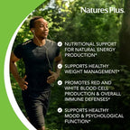 Natures Plus Vitamina B12 500 mcg | 90 Tabletas Vegetarianas | Energía y Sistema Nervioso | Formación de Glóbulos Rojos | Suplemento Alimenticio