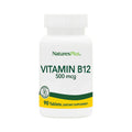 Natures Plus Vitamina B12 500 mcg | 90 Tabletas Vegetarianas | Energía y Sistema Nervioso | Formación de Glóbulos Rojos | Suplemento Alimenticio