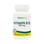 Natures Plus Vitamina B12 500 mcg | 90 Tabletas Vegetarianas | Energía y Sistema Nervioso | Formación de Glóbulos Rojos | Suplemento Alimenticio