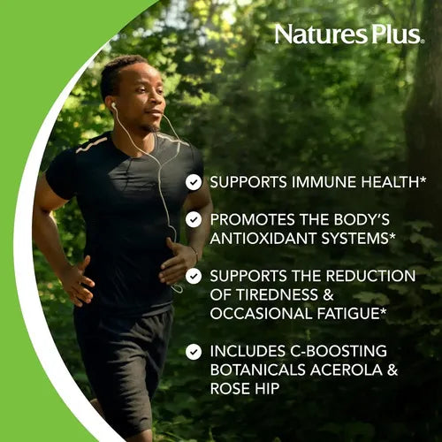 Natures Plus Super C Complex S/R | Vitamina C 1000 mg | 90 Tabletas | Liberación Prolongada | Soporte Inmunológico | Suplemento Alimenticio