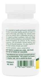 Natures Plus Zinc 30 mg | 90 Tabletas | Apoyo Inmunológico y Protección Antioxidante | Salud de la Piel y Bienestar General | Suplemento Alimenticio