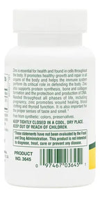 Natures Plus Zinc 50 mg | 90 Tabletas | Apoyo Inmunológico y Protección Celular | Salud de la Piel y Bienestar General | Suplemento Alimenticio