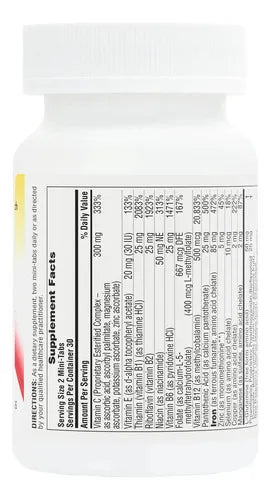 Natures Plus Hema-Plex Mini-Tabs | 60 Tabletas | Hierro 85 mg | Vitaminas y Minerales | Formación de Glóbulos Rojos | Suplemento Alimenticio
