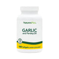 Natures Plus Garlic & Parsley Oil | Ajo y Perejil | 180 Cápsulas Blandas | Bienestar Cardiovascular e Inmunológico | Suplemento Alimenticio