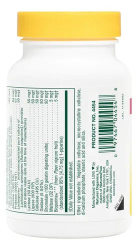 Natures Plus Acti-Zyme | 90 Cápsulas Vegetales | Enzimas Digestivas y Probióticos | Absorción de Nutrientes y Bienestar Intestinal | Suplemento Alimenticio