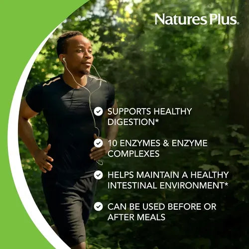 Natures Plus Acti-Zyme | 90 Cápsulas Vegetales | Enzimas Digestivas y Probióticos | Absorción de Nutrientes y Bienestar Intestinal | Suplemento Alimenticio