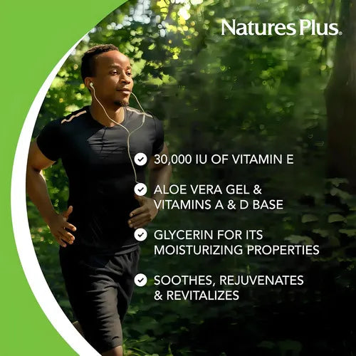 Natures Plus Vitamina E Crema | 63 g | 30,000 UI | Hidratación y Protección Antioxidante | Cuidado de la Piel | Crema Facial y Corporal