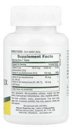 Natures Plus Vitamina D3 2500 UI + K2 120 mcg | 90 Tabletas | Salud Ósea y Apoyo Inmunológico | Absorción de Calcio | Suplemento Alimenticio