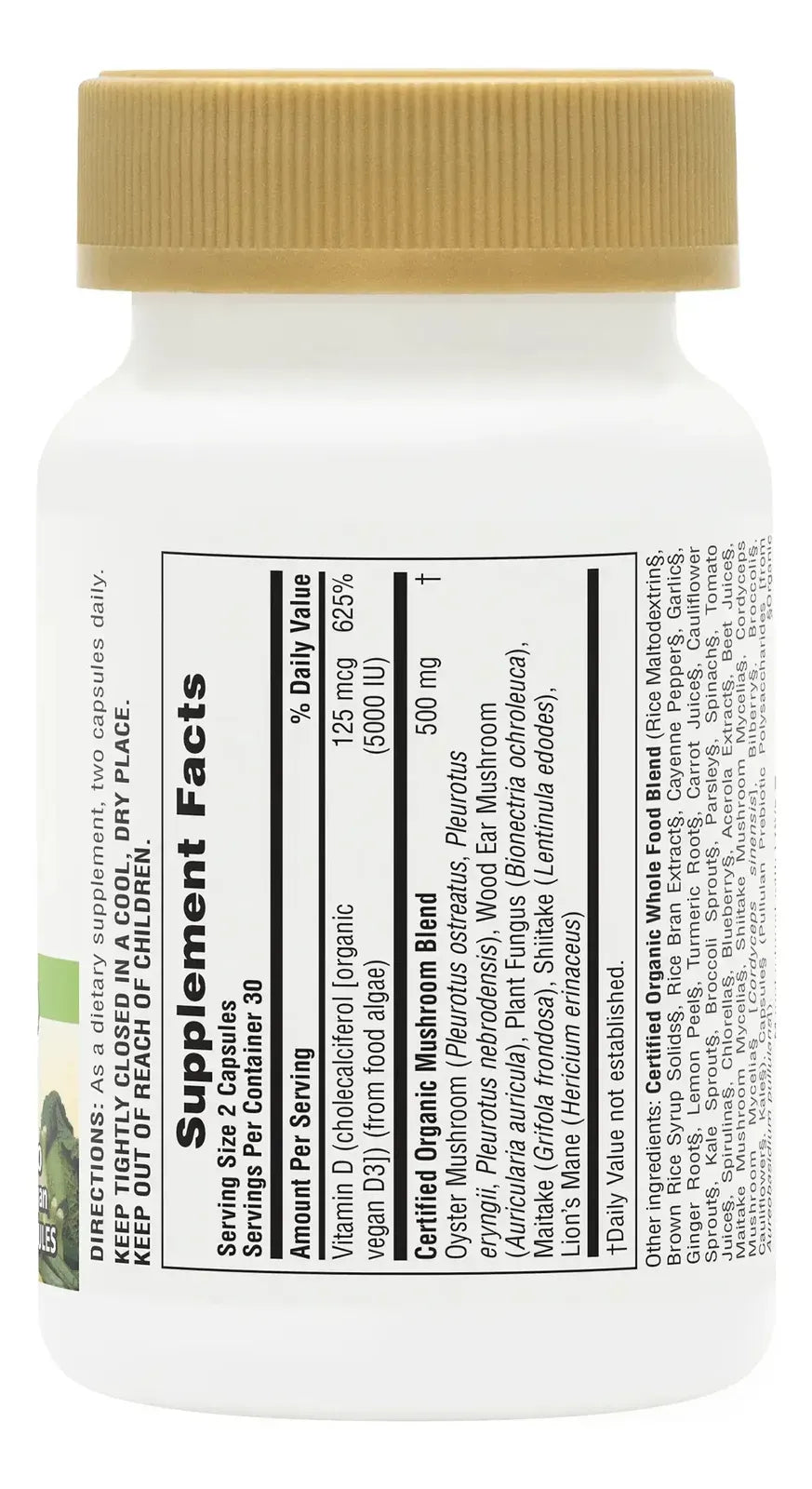Natures Plus Source of Life Garden Vitamina D3 5000 UI | 60 Cápsulas Vegetales | Salud Ósea y Sistema Inmunológico | Suplemento Alimenticio