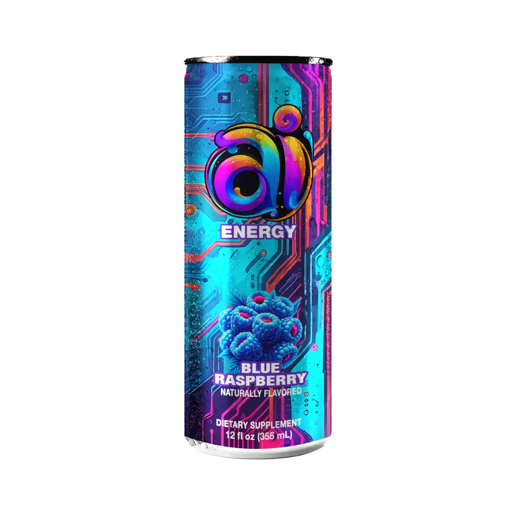 AI Energy Bebida Energética 12 pzs de 355 ml Sabor Blue Raspberry