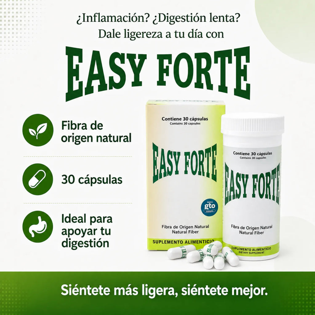 Easy Figure Easy Forte Fibra de Origen Natural 30 Capsulas Paquete de 10 Unidades