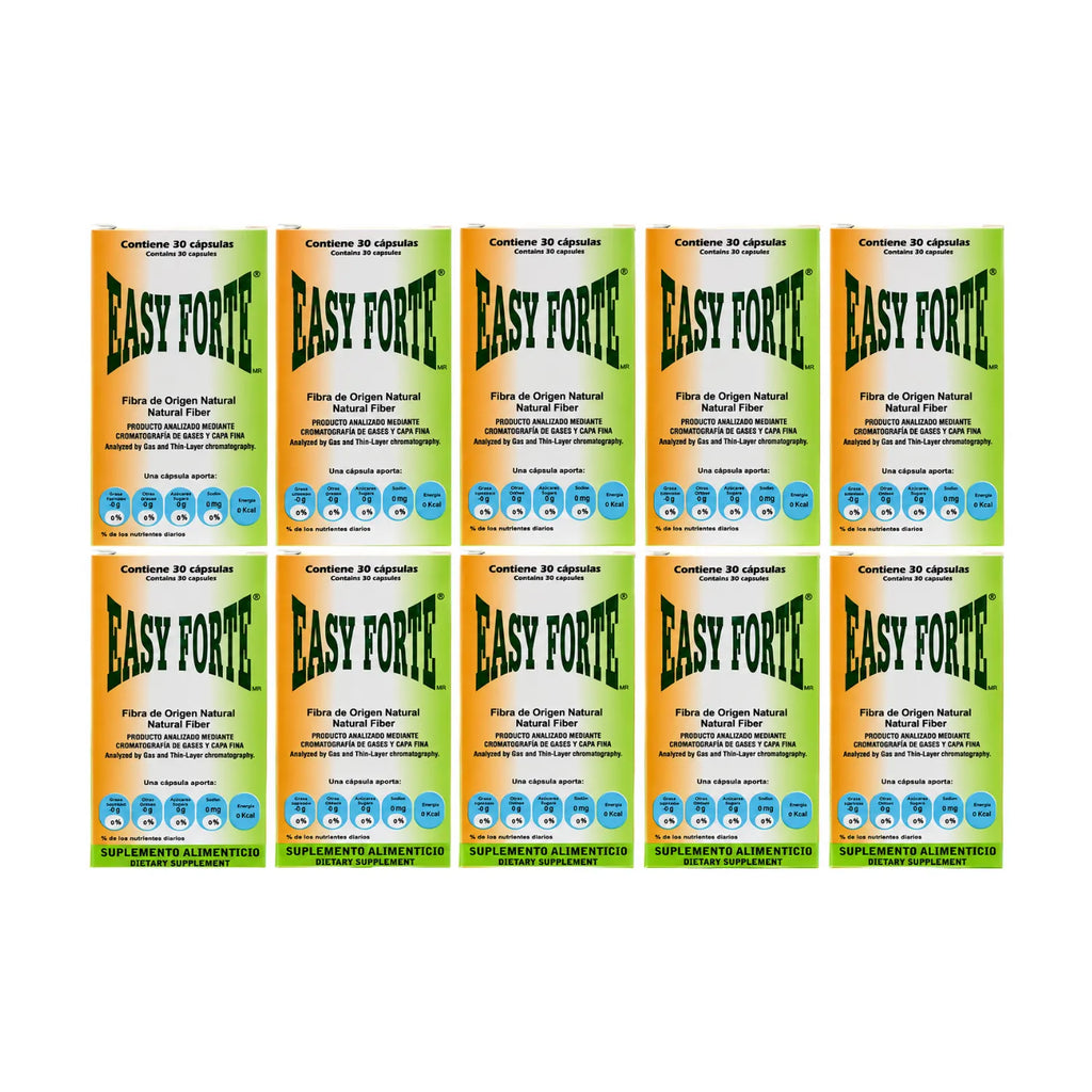 Easy Figure Easy Forte Fibra de Origen Natural 30 Capsulas Paquete de 10 Unidades