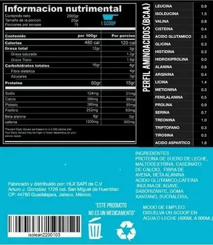 HOLIX LAB PROTEINA WHEY + PREENTRENO QUANTUM 500GR CAPUCCINO