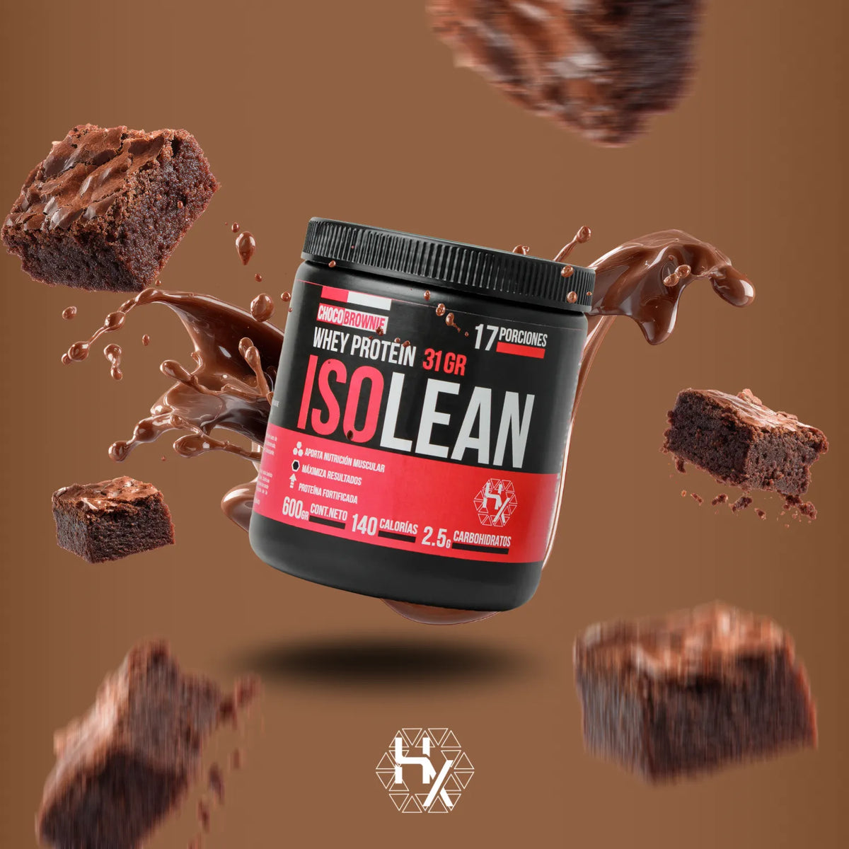 HOLIX LAB ISOLEAN PROTEINA WHEY HIDROLIZADA 600GR  CHOCOBROWNIE