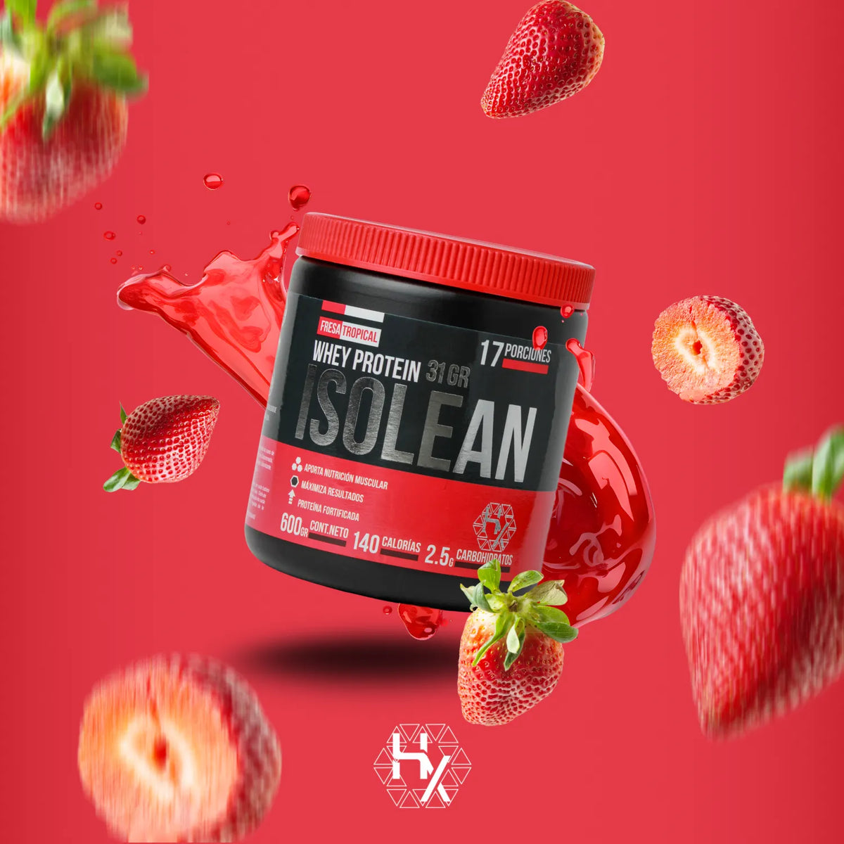 HOLIX LAB ISOLEAN PROTEINA WHEY HIDROLIZADA 500GR FRESA TROPICAL