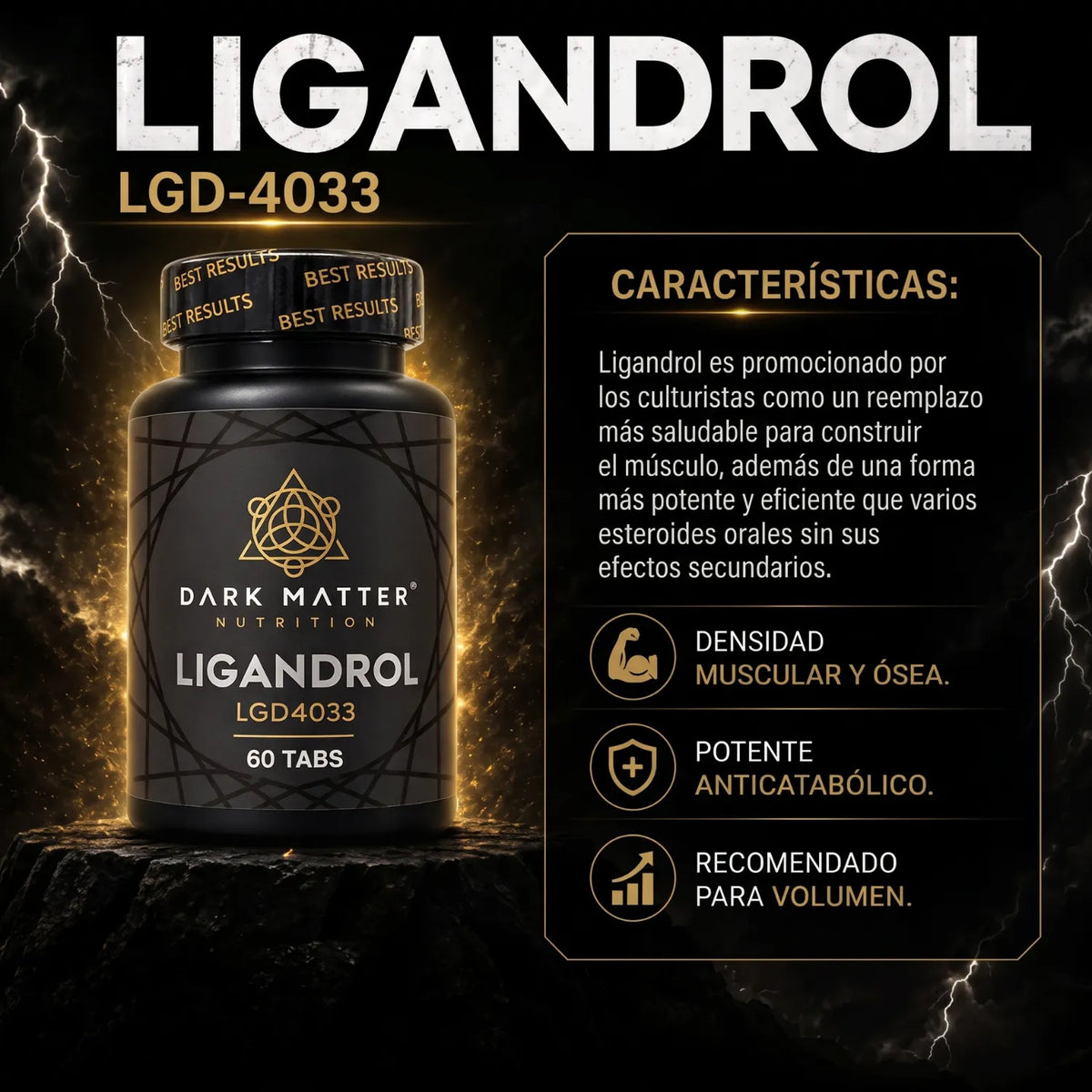 Dark Matter Ligandrol LGD-4033 60 Tabletas | Presentación de 60 Tabletas | Producto con Ligandrol LGD-4033