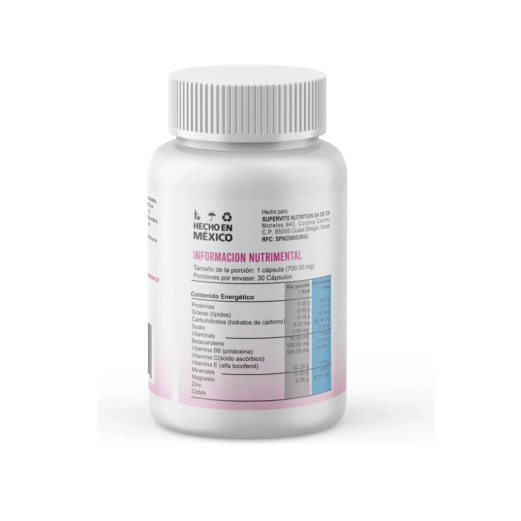 Supervits Caro Crystall Arandano Azul, Vitamina C Y Vitamina E 30 capsulas