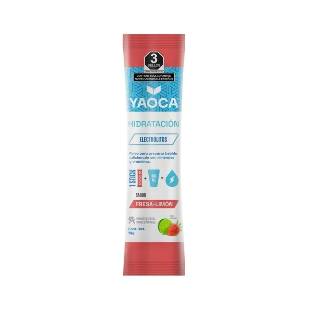 YAOCA Hidratación polvo Fresa Limón 30 pack de 16g