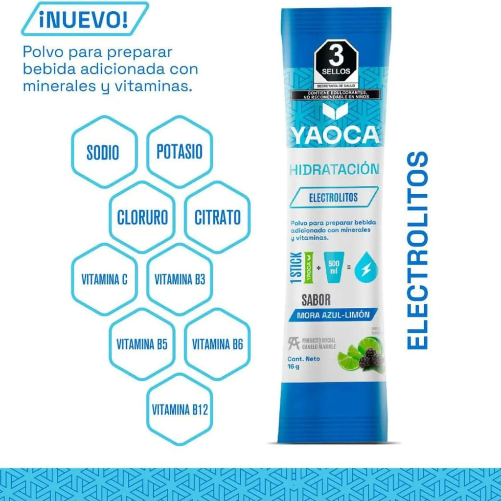 YAOCA Hidratación polvo Mora Limón 16g (30pack)