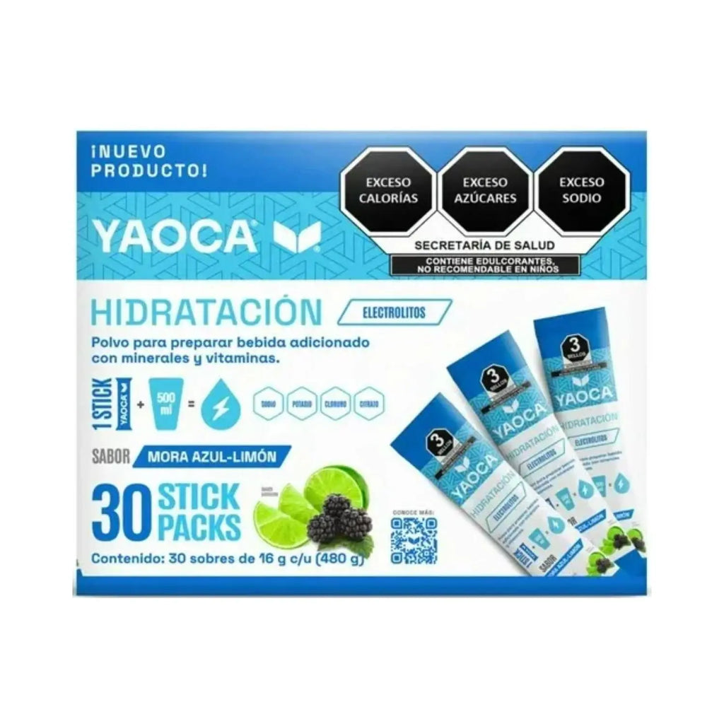 YAOCA Hidratación polvo Mora Limón 16g (30pack)