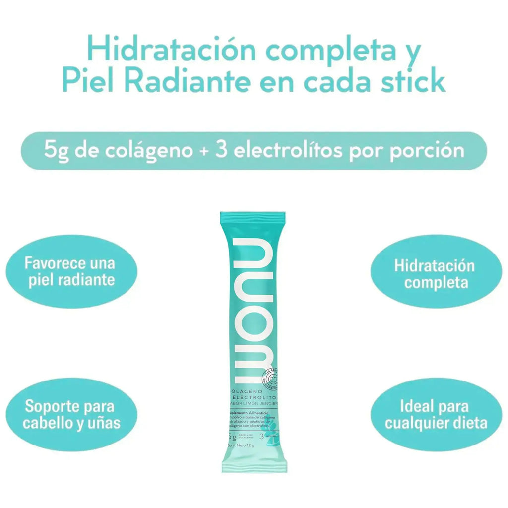 WONU Colágeno+Electrolitos Limón Jengibre 12g (30pack)