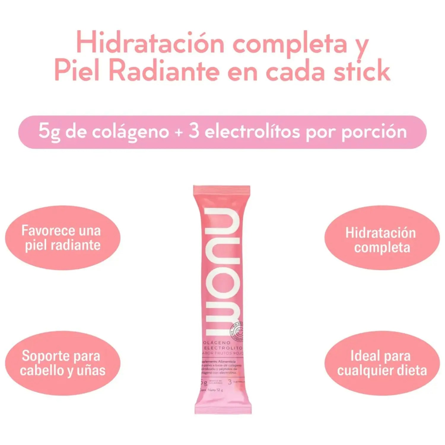 WONU Colágeno+Electrolitos Frutos Rojos 12g (30pack)