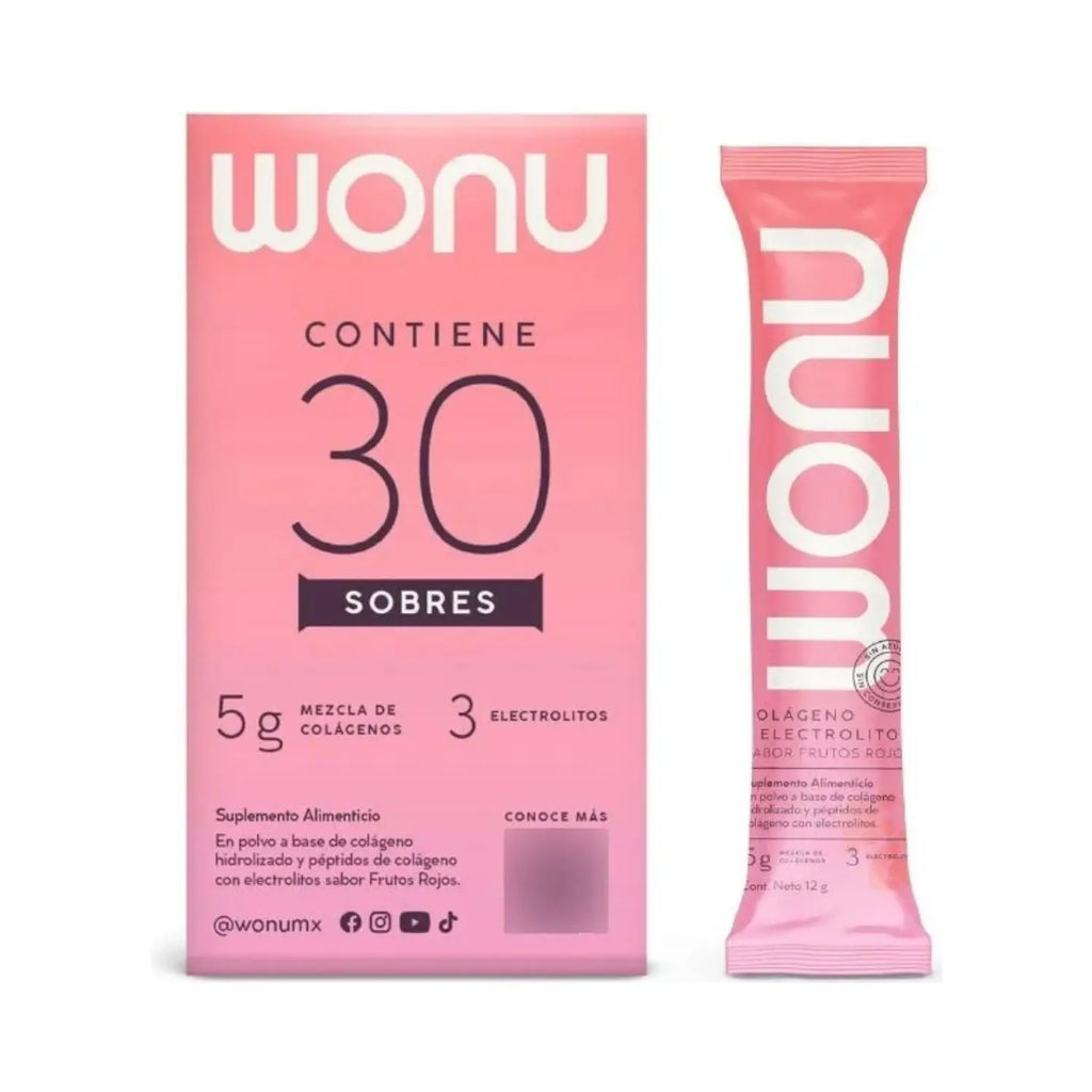 WONU Colágeno+Electrolitos Frutos Rojos 12g (30pack)