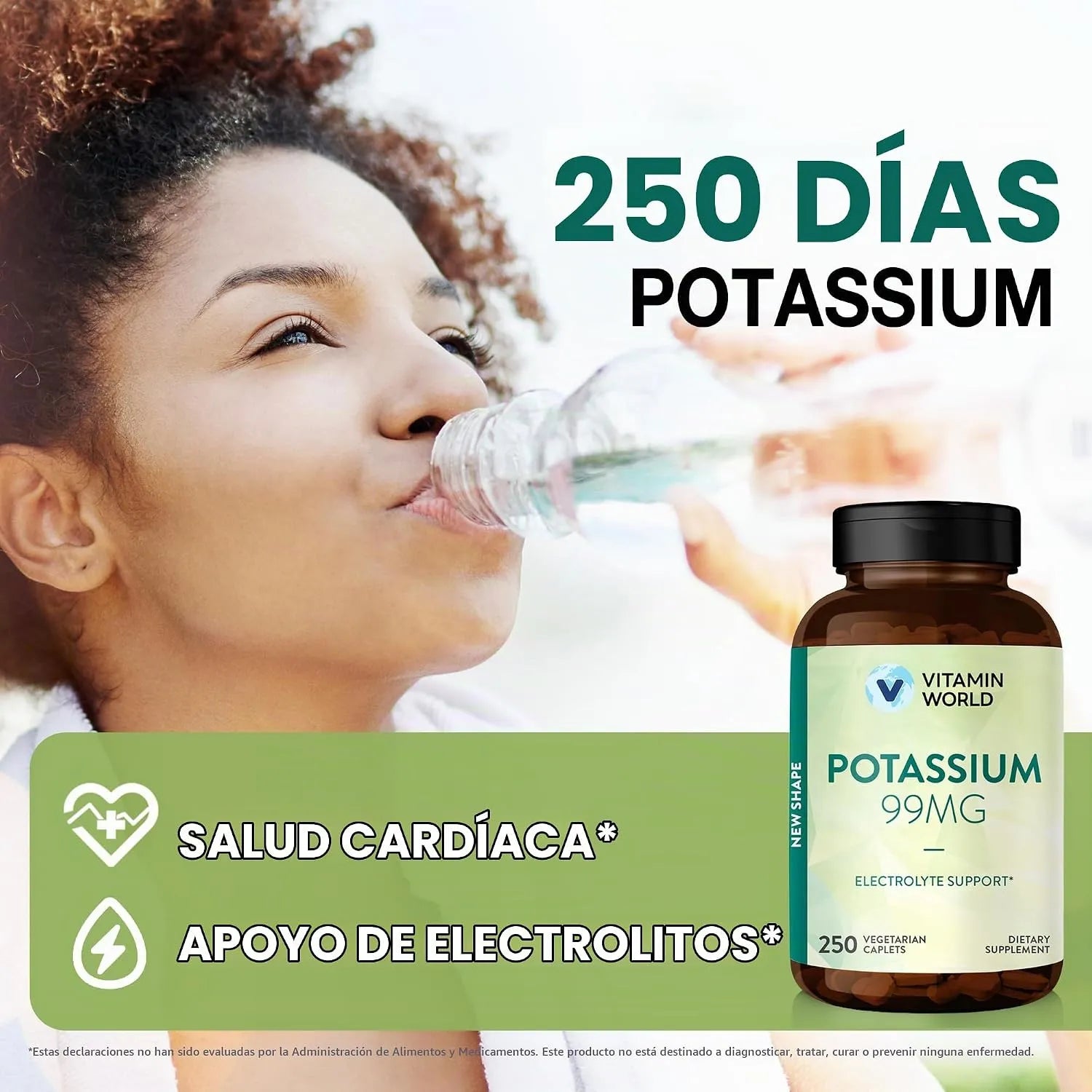 Vitamin World Potassium 99mg 250 Capsulas