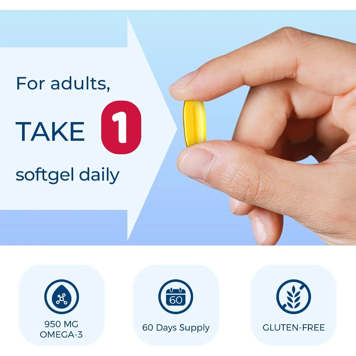Vitamin World Triple Strength Omega-3 Fish Oil 1360mg Con 60 Capsulas