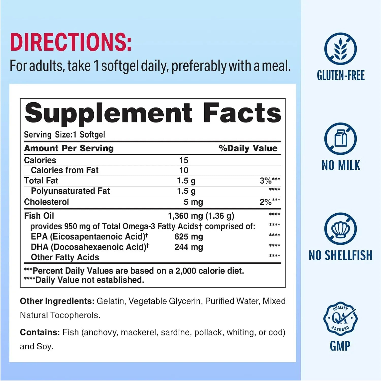Vitamin World Triple Strength Omega-3 Fish Oil 1360mg Con 120 Capsulas Blandas