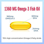 Vitamin World Triple Strength Omega-3 Fish Oil 1360mg Con 120 Capsulas Blandas
