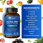 Vitamina World Ultra 360 Multivitamínico Para Hombres One Daily Apoyo Antioxidante Con 90 Capsulas