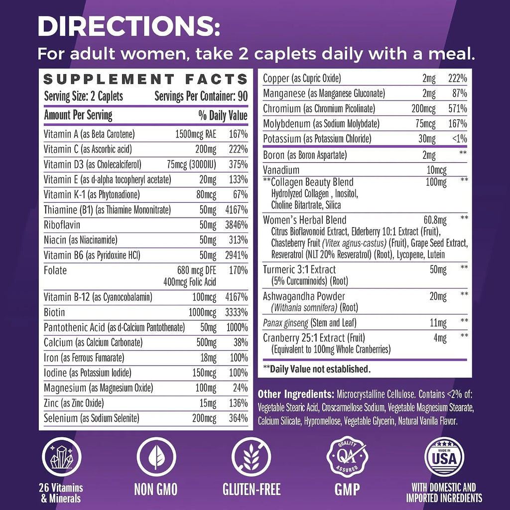 Vitamin World Multivitamínico Ultra 360 para Mujeres Con 180 Capsulas