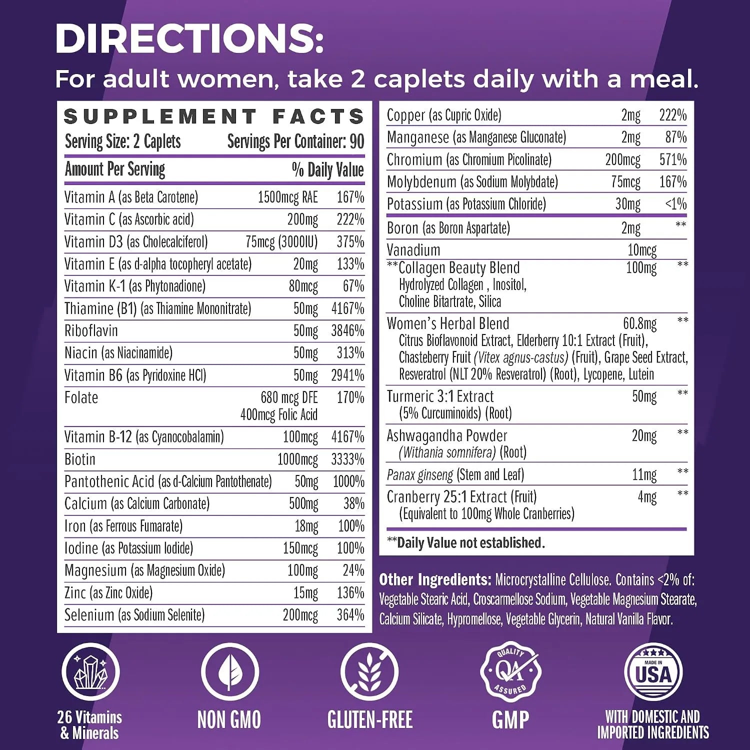 Vitamin World Multivitamínico Ultra 360 para Mujeres Con 180 Capsulas
