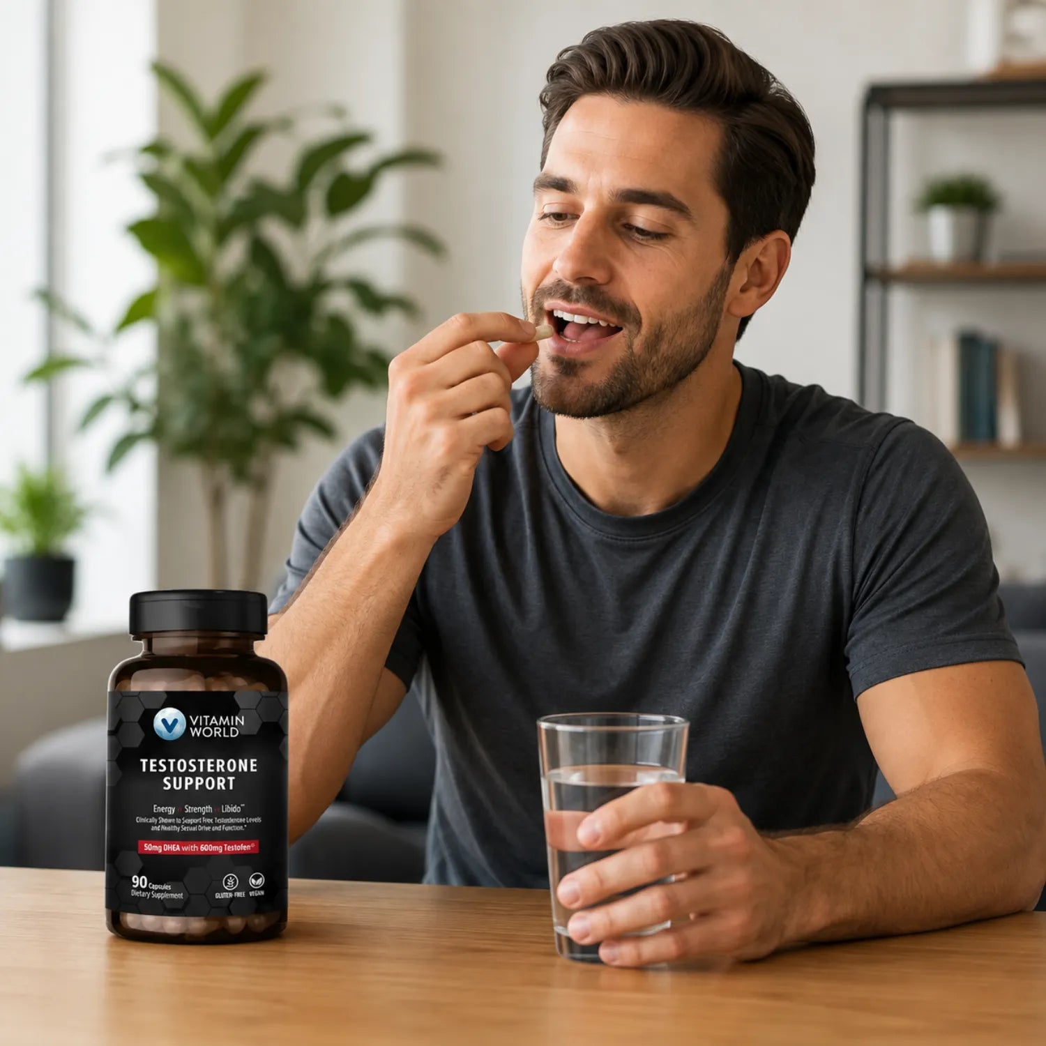 Vitamin World Testosterone Support Con 90 Capsulas
