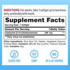 Vitamin World CoQ10  Con 60 Capsulas Blandas de 200mg