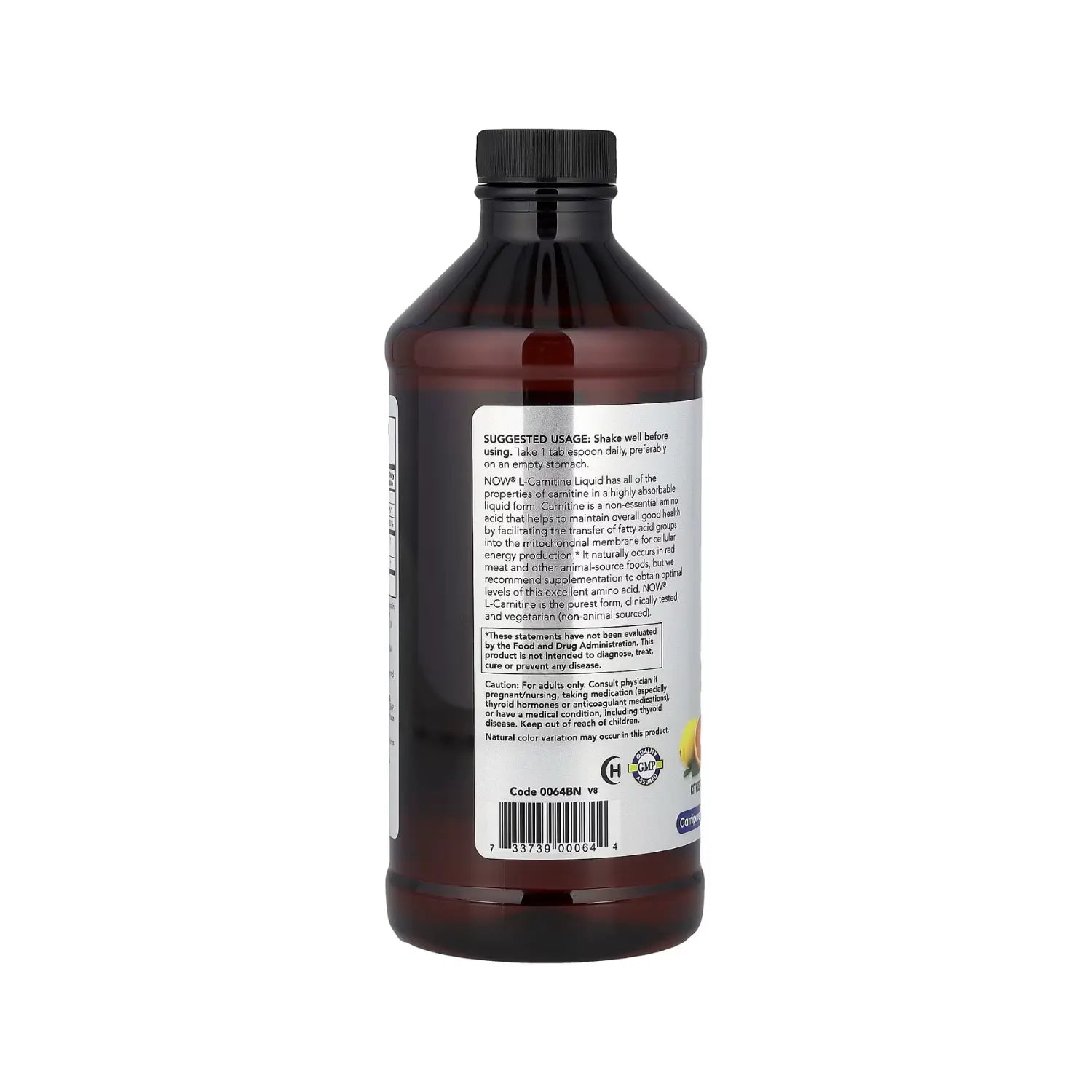 NOW FOODS L-CARNITINA 3000MG TRIPLE FUERZA SABOR CITRICO SFN