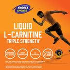 NOW FOODS L-CARNITINA 3000MG TRIPLE FUERZA SABOR CITRICO SFN