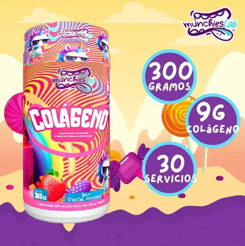 2 Pack Munchies Lab Creatina Monohidratada + Colágeno | Fuerza y Recuperación Muscular | Cuidado de la Piel y Articulaciones | Suplemento Alimenticio