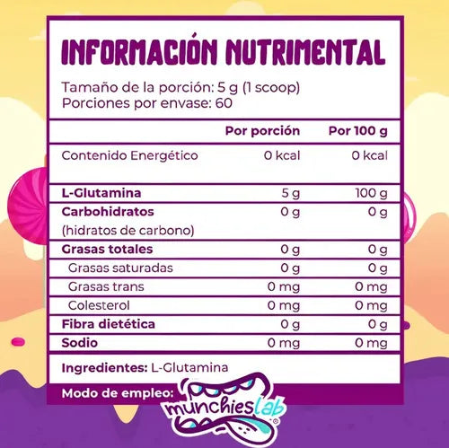 2 Pack Munchies Lab Creatina Monohidratada + L-Glutamina | 300 g c/u | Fuerza y Recuperación Muscular | Rendimiento Deportivo | Suplemento Alimenticio