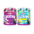 2 Pack Munchies Lab Creatina Monohidratada + L-Glutamina | 300 g c/u | Fuerza y Recuperación Muscular | Rendimiento Deportivo | Suplemento Alimenticio