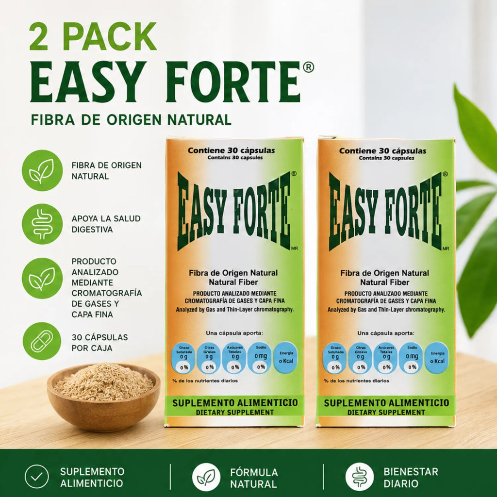 Easy Figure Easy Forte Fibra de Origen Natural 30 Capsulas Paquete de 2 Unidades